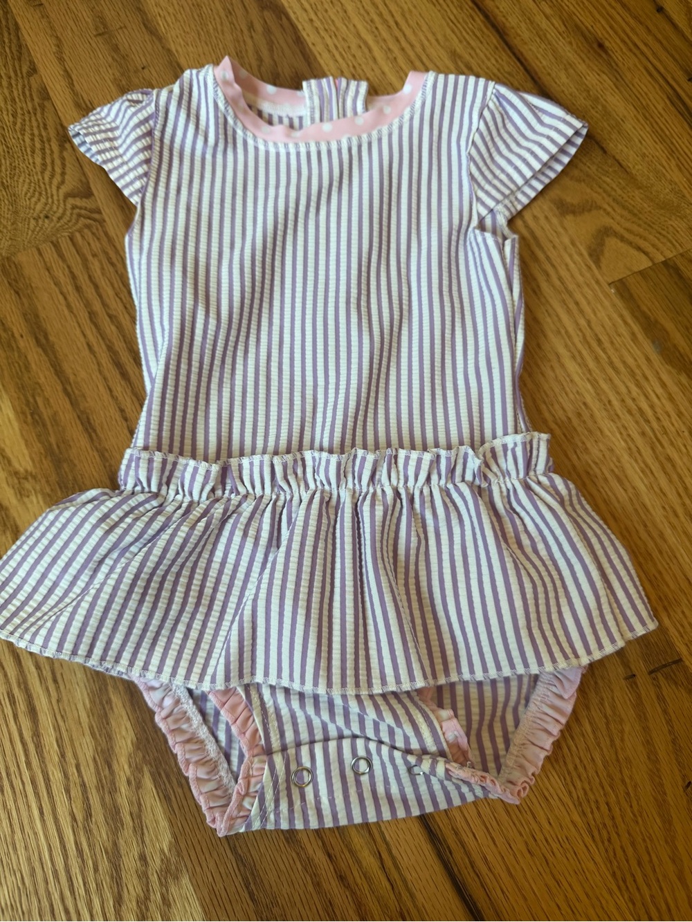 Ruffle Butts Striped Ruffle Bathing Suit - Picture 2 of 4